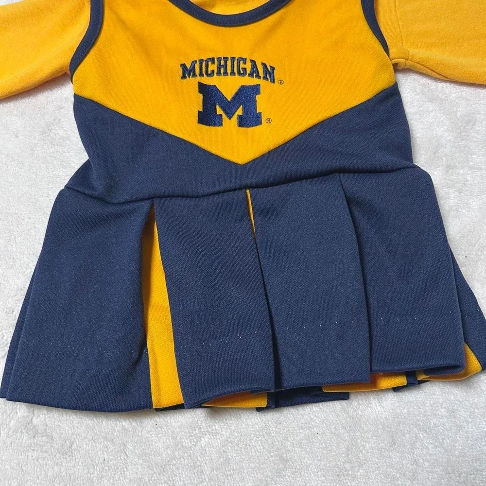 Little King Michigan Wolverines baby cheerleader dress